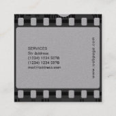 Carte De Visite Carré Image négative de bande film (Dos)