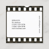 Carte De Visite Carré Image négative de bande film (Dos)