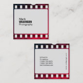 Carte De Visite Carré Image négative de bande film (Devant / Derrière)