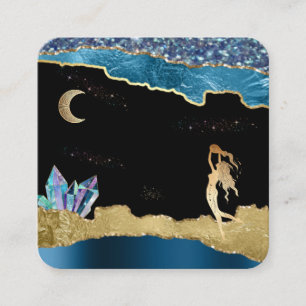 Carte De Visite Carré *~* Imaginaire Crystal Goddess Parties scintillant