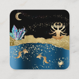 Carte De Visite Carré *~* Imaginaire Déesse cristalline Cancer céleste O