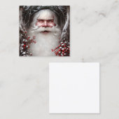 Carte De Visite Carré Imaginaire Père Noël Portrait (Devant / Derrière)