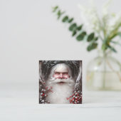 Carte De Visite Carré Imaginaire Père Noël Portrait (Debout devant)