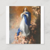 Carte De Visite Carré Immaculate Conception de Virgin Mary Murillo (Devant)