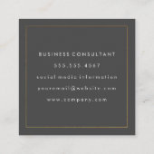 Carte De Visite Carré Immobilier | Gold Lux Executive (Dos)