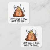 Carte De Visite Carré Impossible de construire un mur mains trop petites (Devant / Derrière)