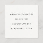 Carte De Visite Carré Impression de liège (Dos)