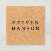 Carte De Visite Carré Impression de liège (Devant)