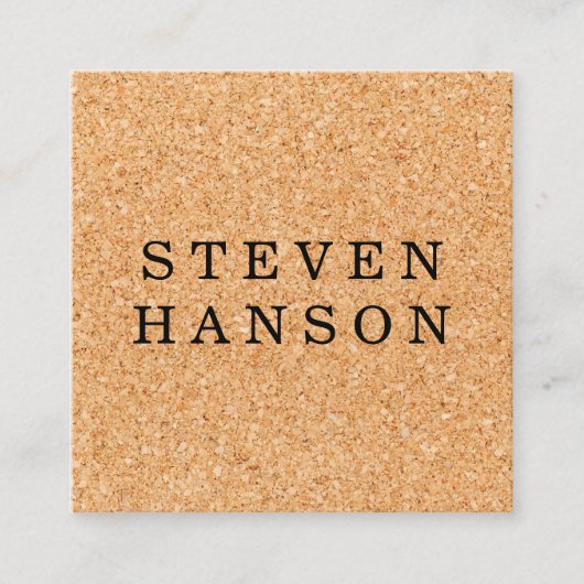 Carte De Visite Carré Impression de liège (Devant)