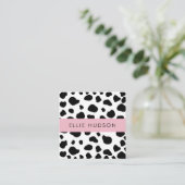 Carte De Visite Carré Impression De Vache, Motif De Vache, Spots De Vach (Debout devant)