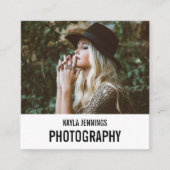 Carte De Visite Carré Impression moderne | Photographe (Devant)