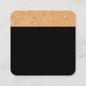 Carte De Visite Carré Impression simple en liège (Dos)