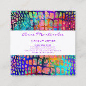 Carte De Visite Carré Impression Snakeskin couleur exotique (Dos)