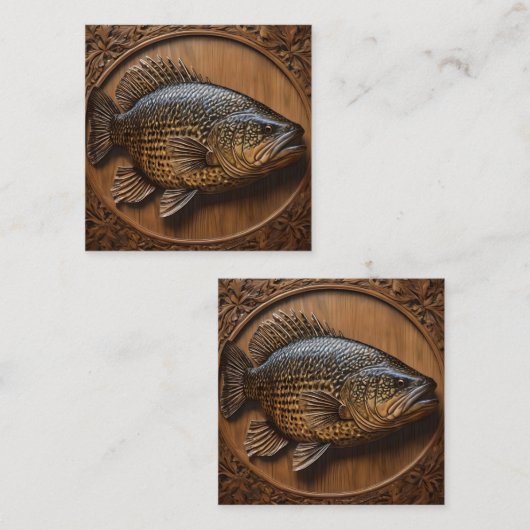 Carte De Visite Carré Impression textuelle 3D Australian Murray Cod, (Devant / Derrière)