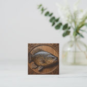 Carte De Visite Carré Impression textuelle 3D Australian Murray Cod, (Debout devant)