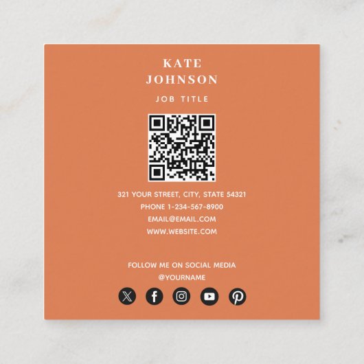 Carte De Visite Carré Indian Floral Paisley Ornate Elephants (Dos)