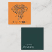 Carte De Visite Carré Industrie créative élégante moderne de conception (Devant / Derrière)