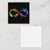 Carte De Visite Carré Infinity symbol of rainbow comets (Devant / Derrière)