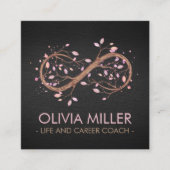 Carte De Visite Carré Infinity Tree Branch - pastels (Devant)