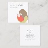 Carte De Visite Carré Infirmière Doula Midwoman (Devant / Derrière)