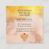 Carte De Visite Carré Infirmière / infirmière pédiatrique / soignante (Dos)