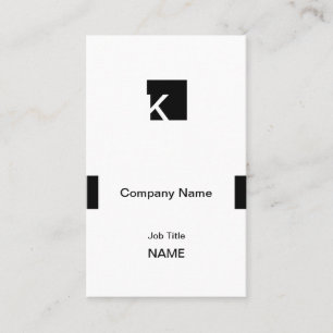 Carte De Visite Carré initial simple