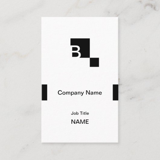 Carte De Visite Carré initial simple (Devant)