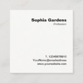 Carte De Visite Carré Initiales grandes - Carré - Diagonal Orange (Dos)