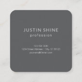 Carte De Visite Carré Initiales monogrammes à chevauchement moderne | Gr (Dos)