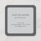 Carte De Visite Carré Initiales monogrammes à chevauchement moderne | Gr (Dos)