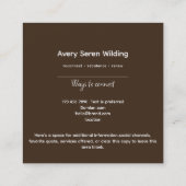 Carte De Visite Carré Inner Oracle | Third Eye Design (Dos)