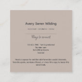 Carte De Visite Carré Inner Oracle | Third Eye Design (Dos)