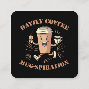 Carte De Visite Carré Inspiration quotidienne de tasse de café
