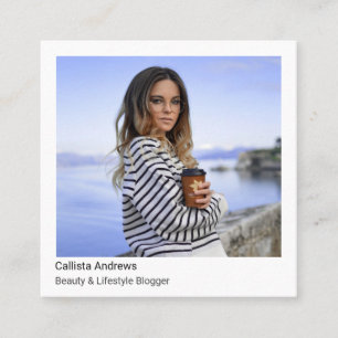 Carte De Visite Carré Instagram Photo Social Media Follow Me Blogger