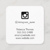 Carte De Visite Carré Instagram promotionnel (Dos)
