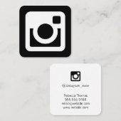 Carte De Visite Carré Instagram promotionnel (Devant / Derrière)