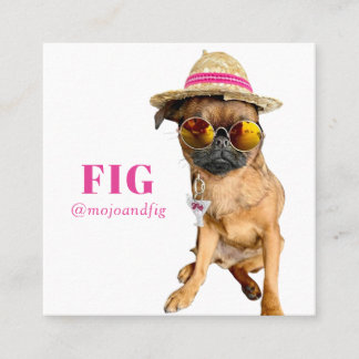 Carte De Visite Carré Instagram Scannable QR Code Ajouter photo et texte