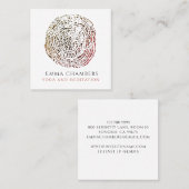 Carte De Visite Carré Instructeur de méditation Yoga (Devant / Derrière)