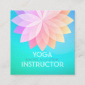 Carte De Visite Carré Instructeur de méditation YOGA Studio Mandala colo (Devant)