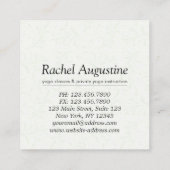 Carte De Visite Carré Instructeur de méditation YOGA Studio Mandala colo (Dos)