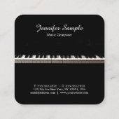 Carte De Visite Carré Instructeur de musique Élégant Modèle moderne (Dos)