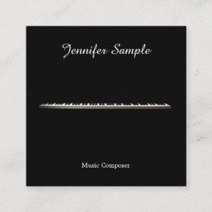 Carte De Visite Carré Instructeur de musique enseignant Élégant Modèle m