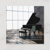 Carte De Visite Carré Instructeur de piano (Dos)