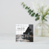 Carte De Visite Carré Instructeur de piano (Debout devant)