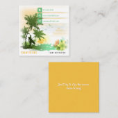 Carte De Visite Carré Instructeur de surf | Vacances actives Surfboard (Devant / Derrière)