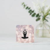 Carte De Visite Carré Instructeur de yoga (Debout devant)