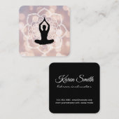 Carte De Visite Carré Instructeur de yoga (Devant / Derrière)