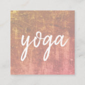 Carte De Visite Carré Instructeur de Yoga blanc Pastel Texture Moderne (Devant)