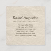 Carte De Visite Carré Instructeur de Yoga Root Chakra Muladhara Mantra L (Dos)