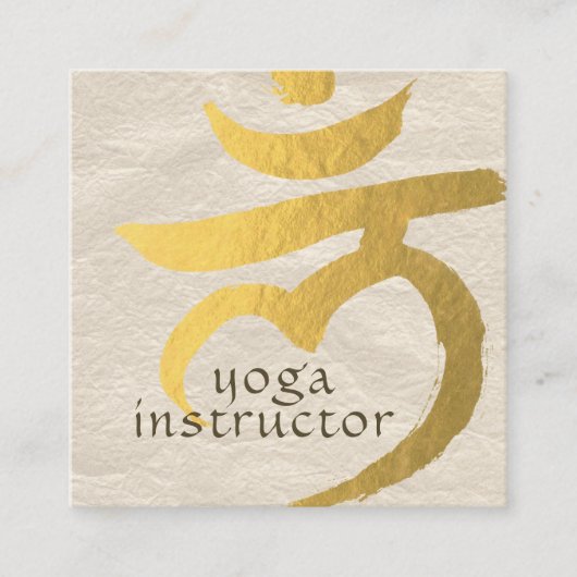 Carte De Visite Carré Instructeur de Yoga Root Chakra Muladhara Mantra L (Devant)